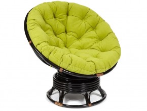 Кресло-качалка Papasan w 23/01 B с подушкой Antique brown, флок Олива в Серове - serov.магазин96.com | фото