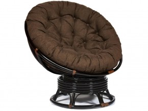 Кресло-качалка Papasan w 23/01 B с подушкой Antique brown, ткань Коричневый в Серове - serov.магазин96.com | фото