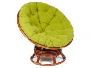 Кресло-качалка Papasan w 23/01 B с подушкой Pecan, флок Олива в Серове - serov.магазин96.com | фото