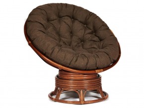 Кресло-качалка Papasan w 23/01 B с подушкой Pecan, ткань Коричневый в Серове - serov.магазин96.com | фото