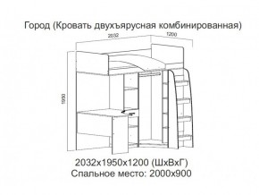 Кровать двухъярусная комбинированная в Серове - serov.магазин96.com | фото