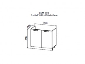 Шкаф нижний ДСМ800 под мойку в Серове - serov.магазин96.com | фото